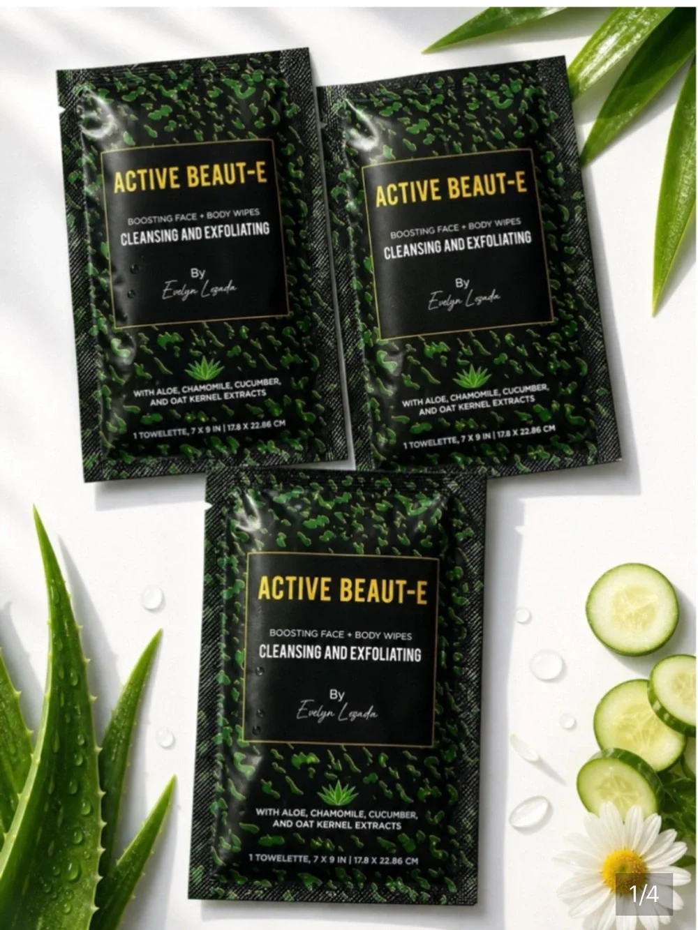 Active Beaut-e Cleansing & Exfoliating Face + Body Wipes by Evelyn Lozada